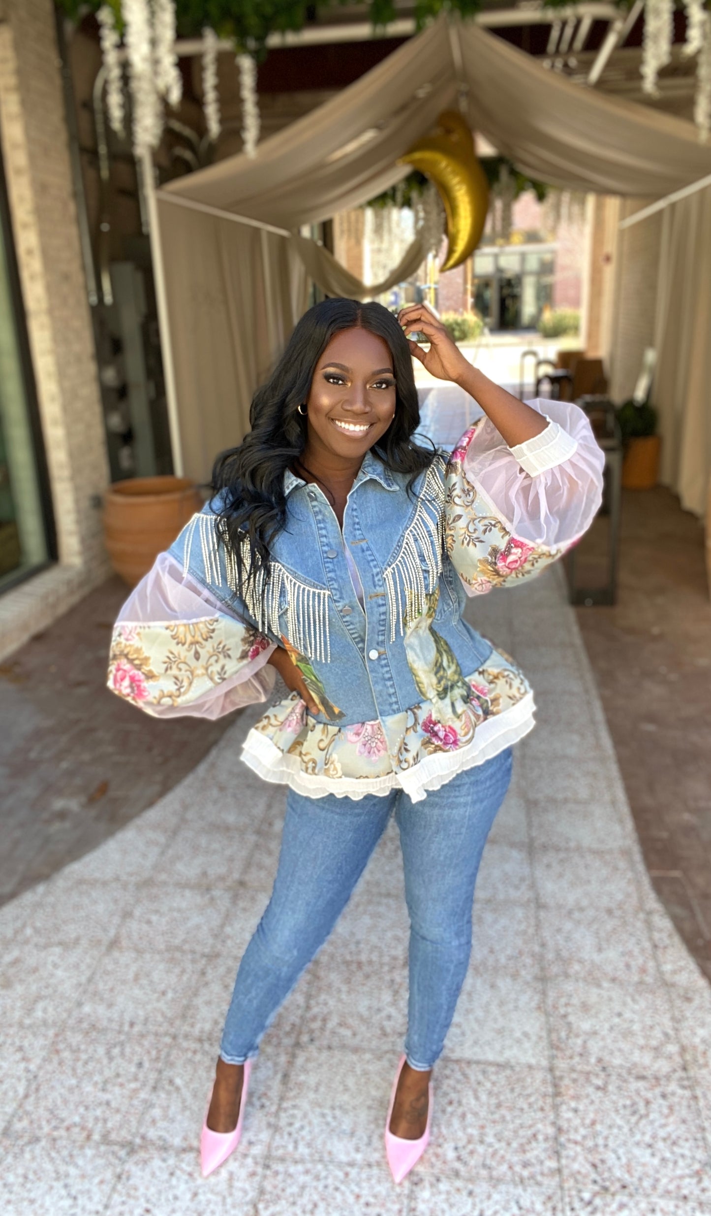 PEPLUM DENIM JACKET