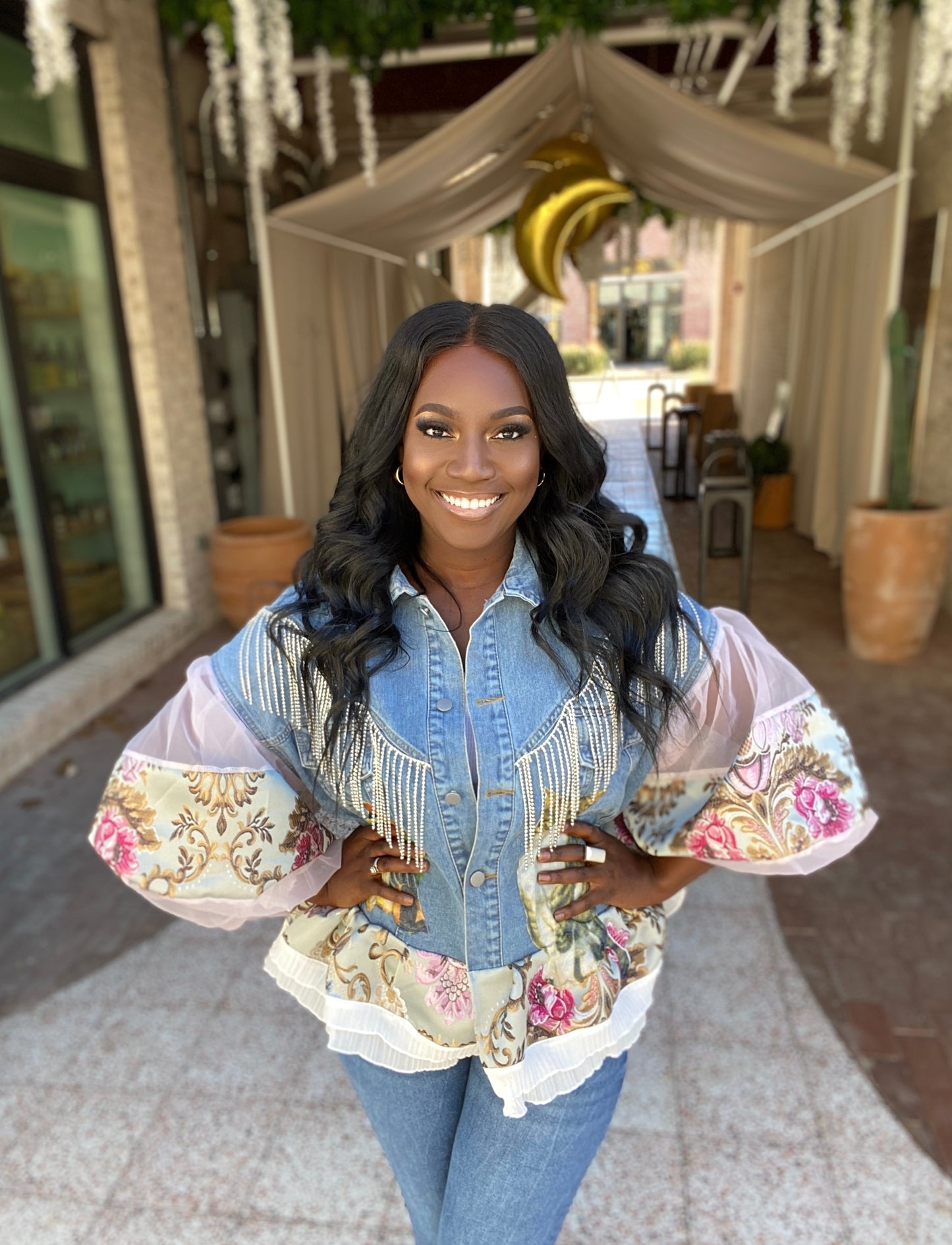 PEPLUM DENIM JACKET
