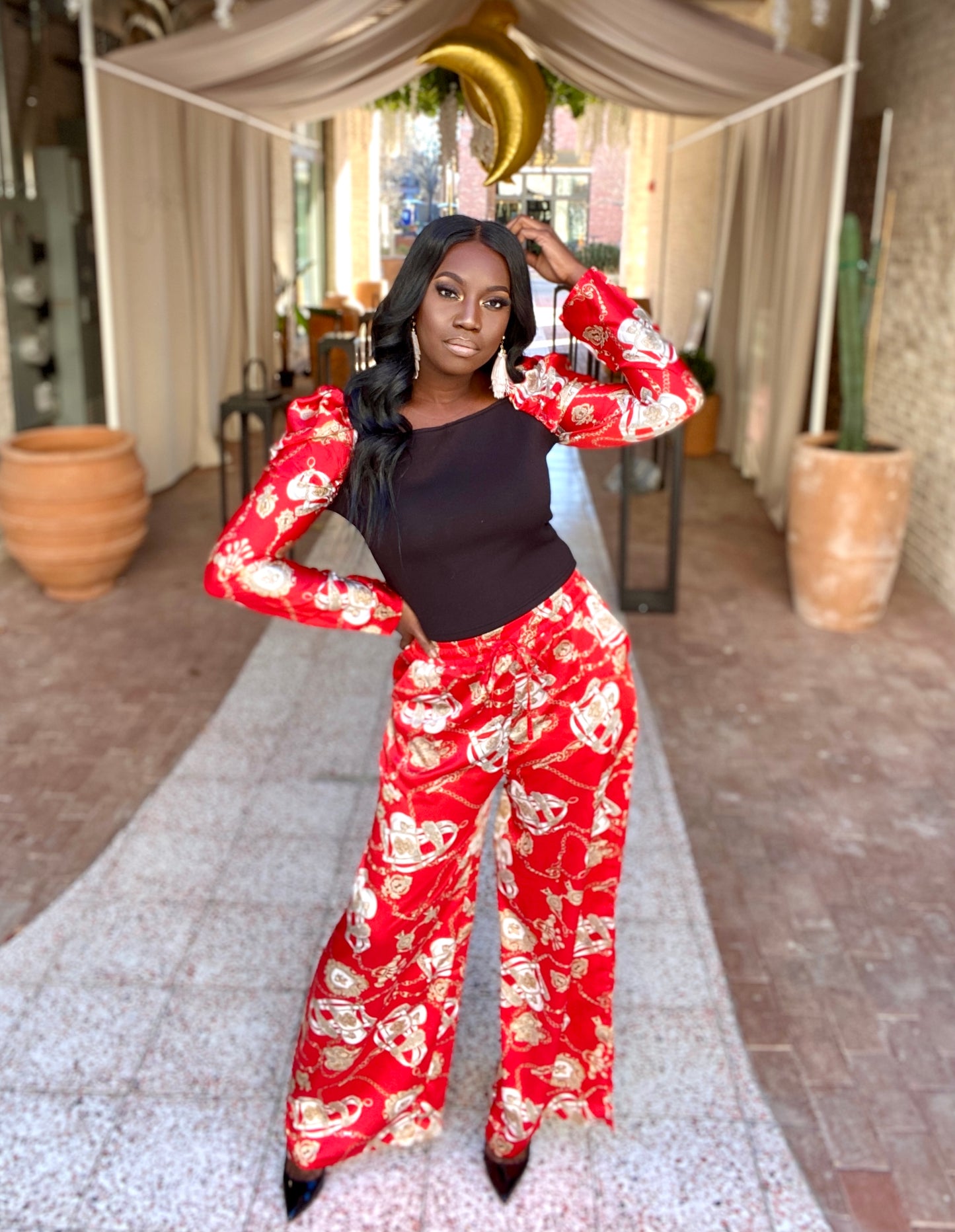 RED VINTAGE PANT SET